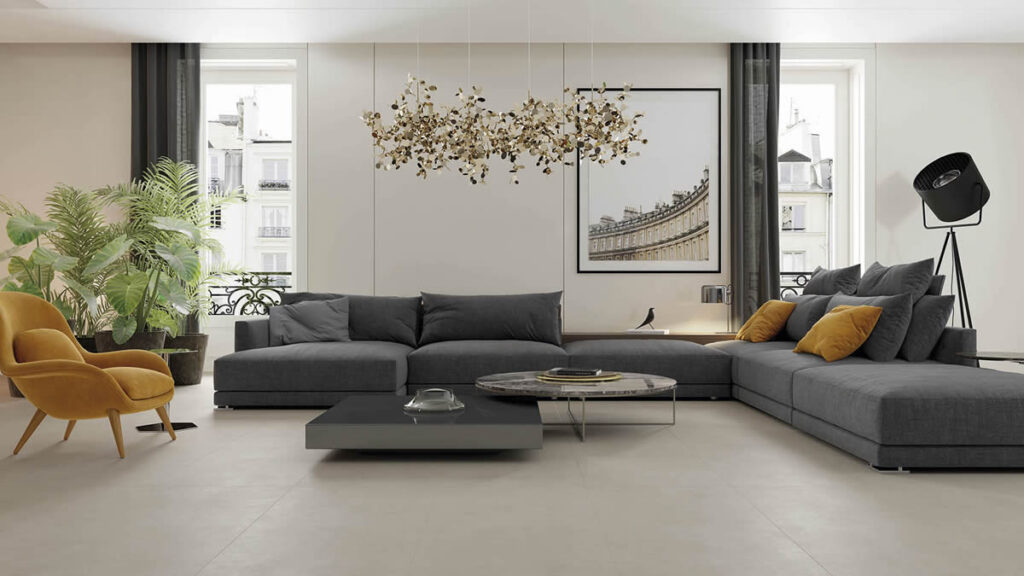 PARIS PERLA mate porcelánico ambiente 60X60